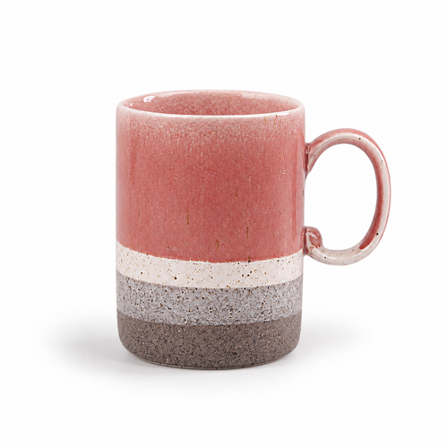 Reactive Glaze Ceramic Mug - Red 450 ml