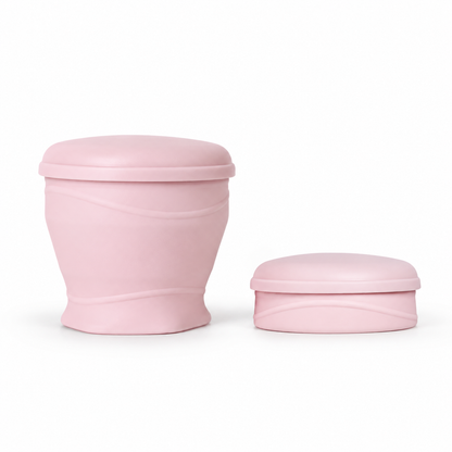 Foldable Silicone Cup with Carrying Strap - Pink 180 ml